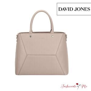 David Jones PU Leather Adjustable Shoulder Strap Handbag | Natural